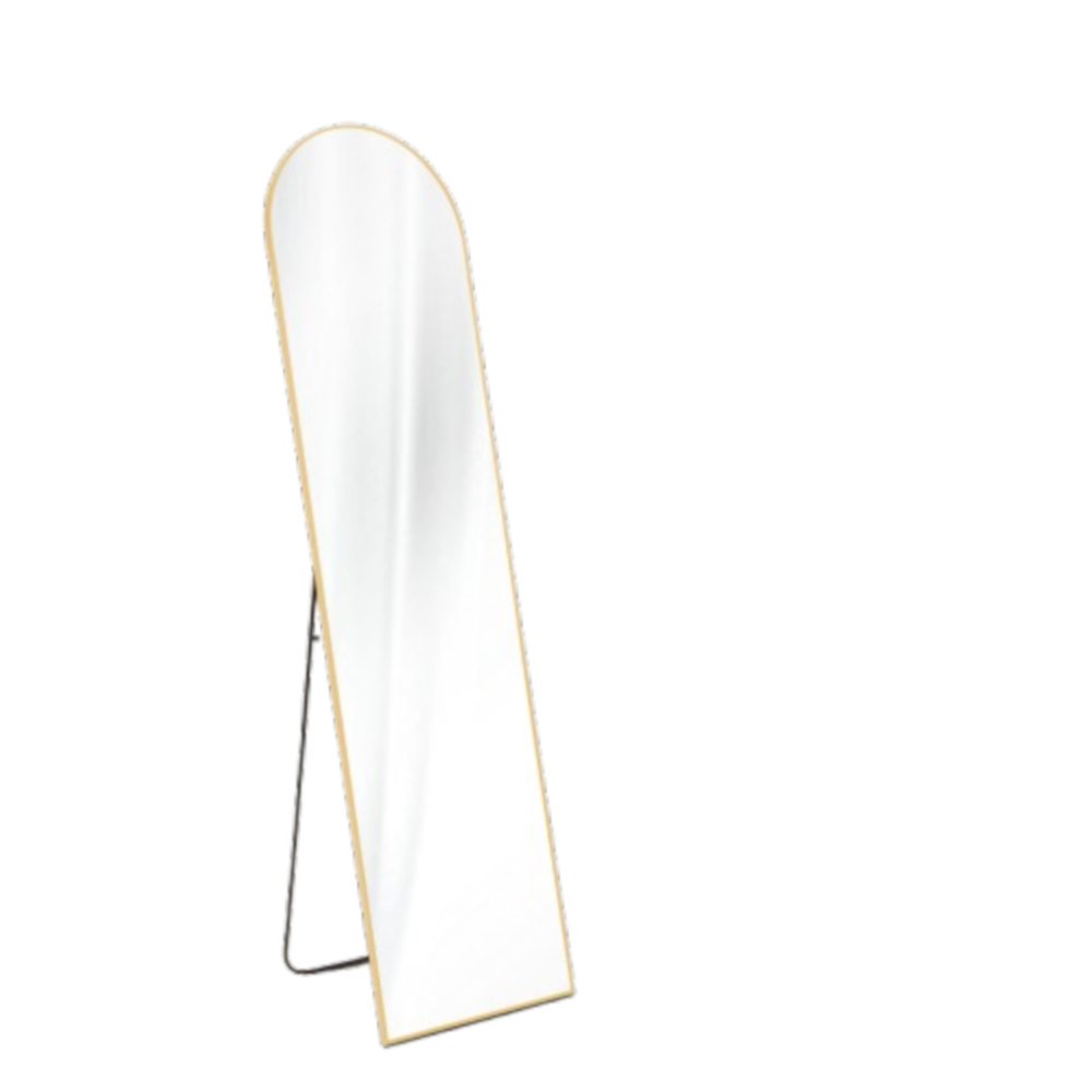 59" Gold Metal Arch Wall Mounted Leaning And Freestanding Framed Full Length Mirror HomeRoots