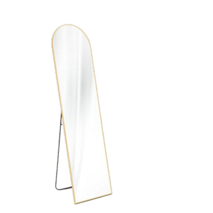 59" Gold Metal Arch Wall Mounted Leaning And Freestanding Framed Full Length Mirror HomeRoots