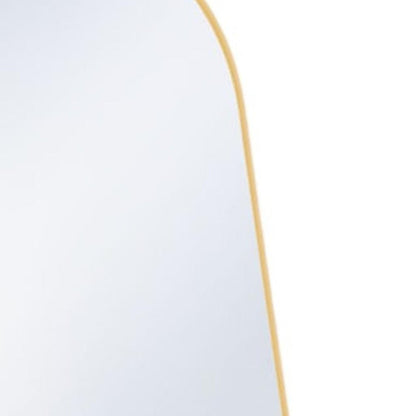 59" Gold Metal Arch Wall Mounted Leaning And Freestanding Framed Full Length Mirror HomeRoots