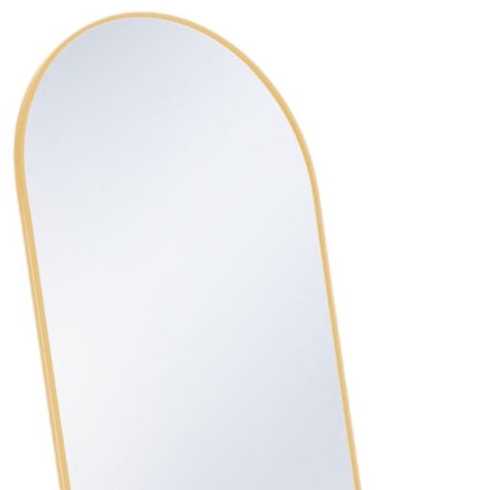 59" Gold Metal Arch Wall Mounted Leaning And Freestanding Framed Full Length Mirror — view 8