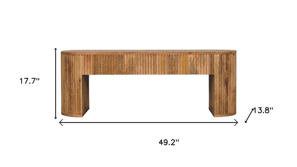 49" Oak Solid Wood Oval Frame Console Table HomeRoots