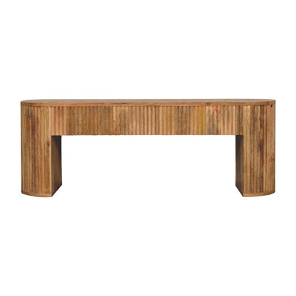 49" Oak Solid Wood Oval Frame Console Table HomeRoots