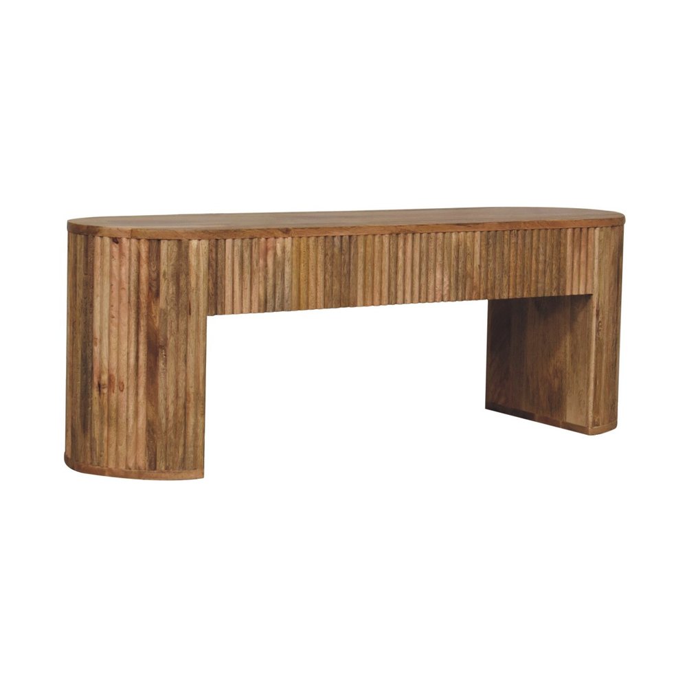 49" Oak Solid Wood Oval Frame Console Table HomeRoots