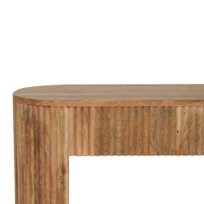49" Oak Solid Wood Oval Frame Console Table HomeRoots