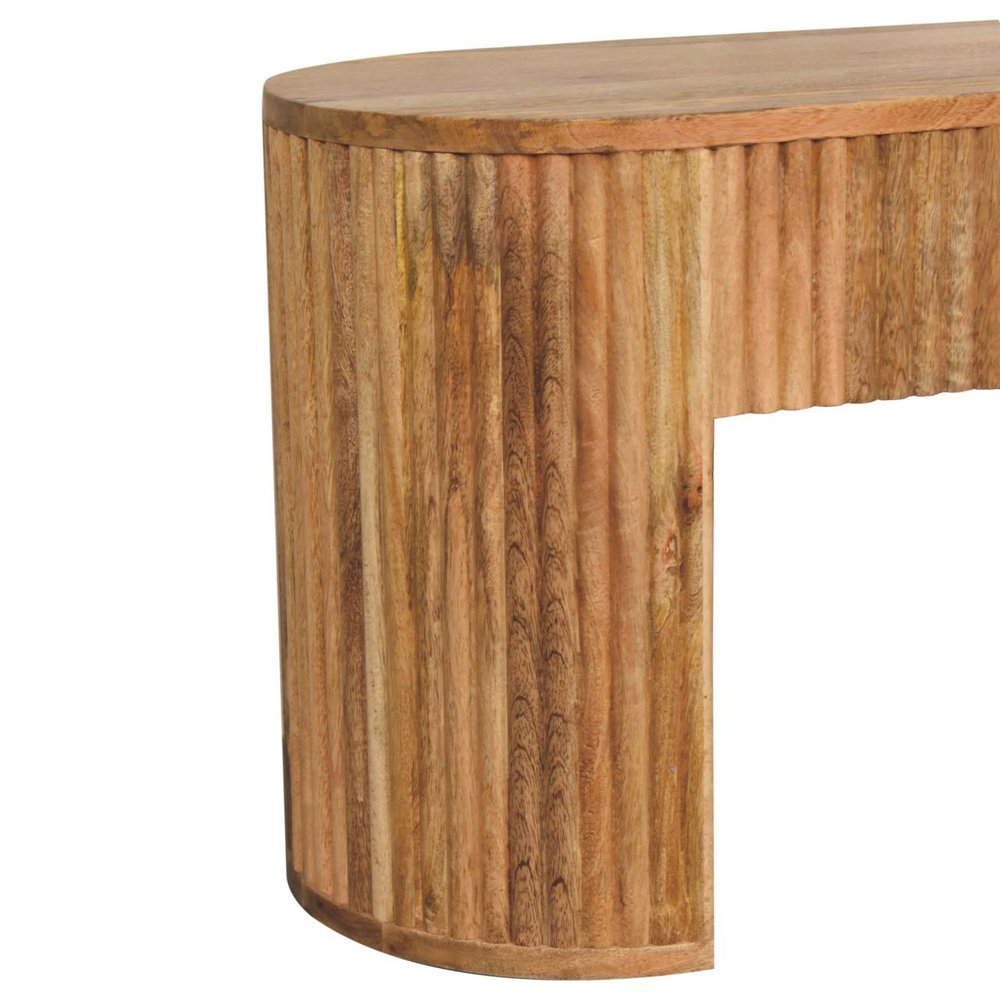 49" Oak Solid Wood Oval Frame Console Table HomeRoots