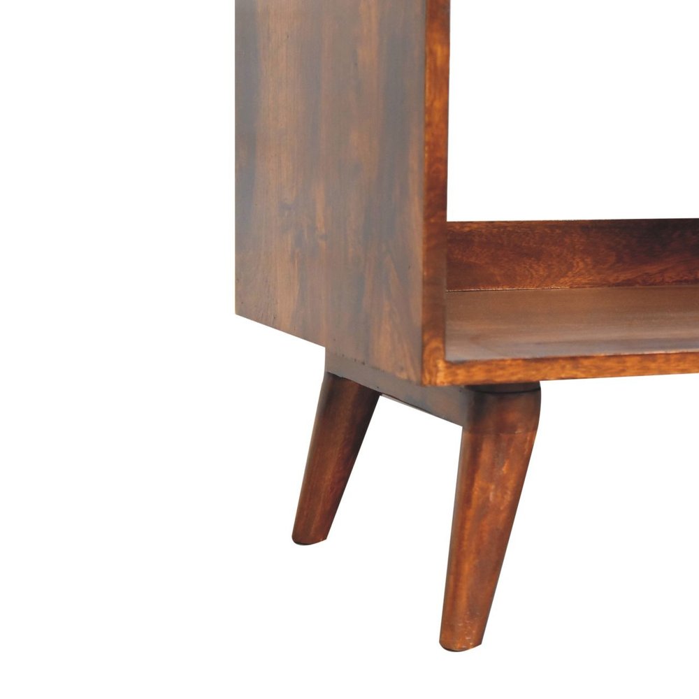 45" Brown Solid Wood Enclosed and Open Storage TV Stand HomeRoots