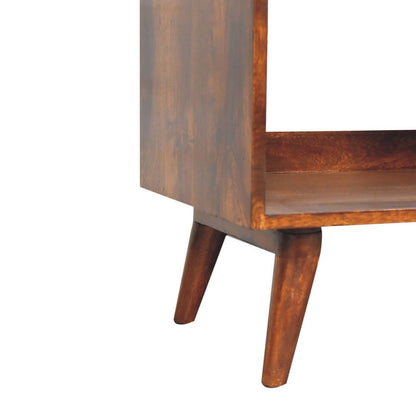 45" Brown Solid Wood Enclosed and Open Storage TV Stand HomeRoots