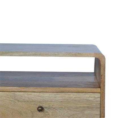 35" Oak Solid Wood Enclosed and Open Storage TV Stand HomeRoots