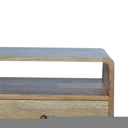 35" Oak Solid Wood Enclosed and Open Storage TV Stand HomeRoots