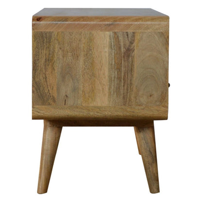 35" Oak Solid Wood Enclosed and Open Storage TV Stand HomeRoots