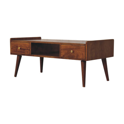 39" Brown Solid Wood Enclosed and Open Storage TV Stand HomeRoots