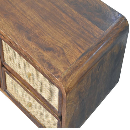 43" Brown Solid Wood Enclosed and Open Storage TV Stand HomeRoots