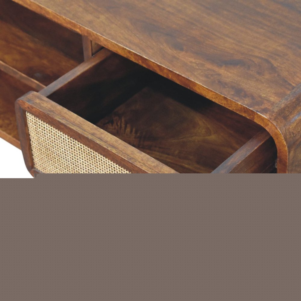 43" Brown Solid Wood Enclosed and Open Storage TV Stand HomeRoots