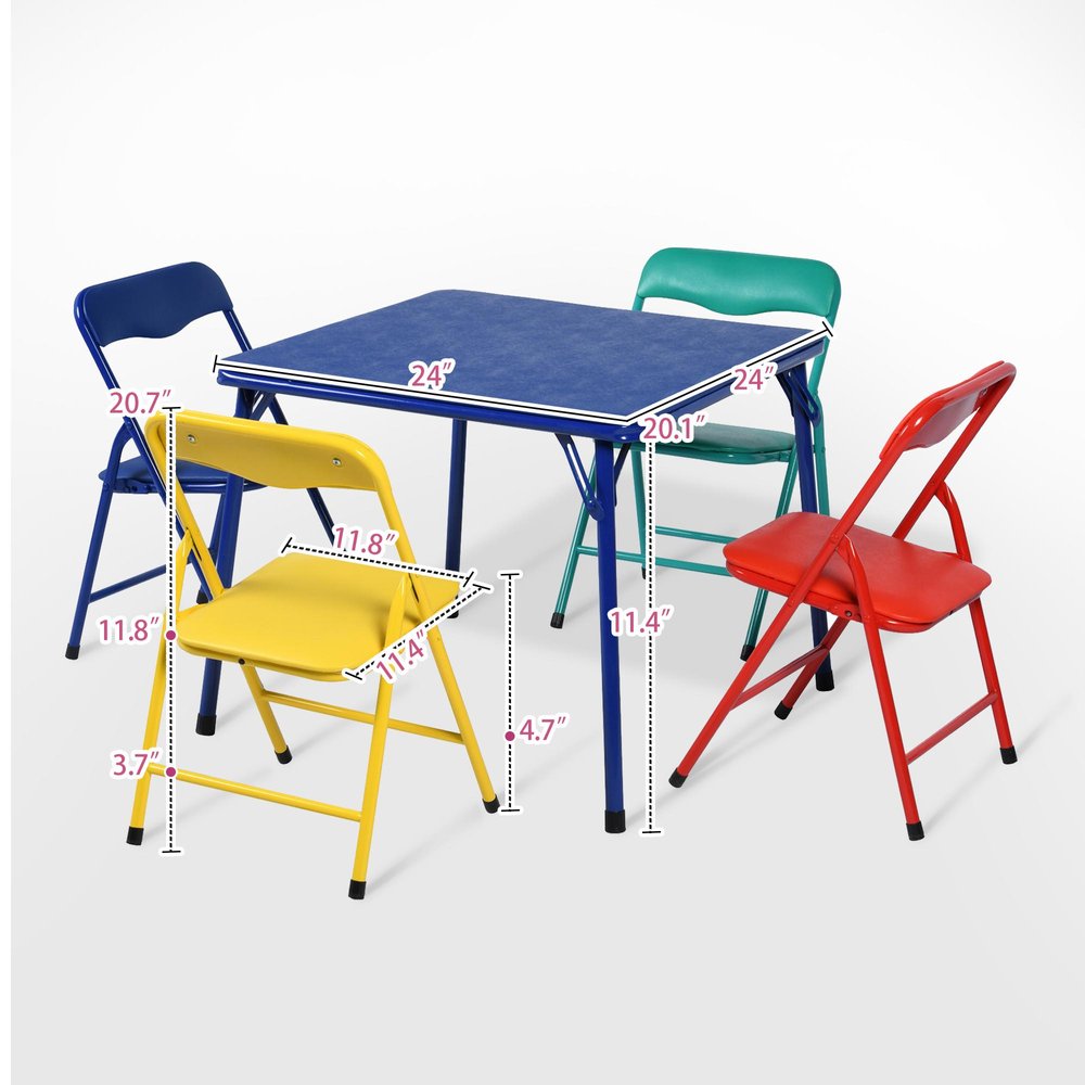 Blue PVC Veneer and Steel Square Furniture Set HomeRoots