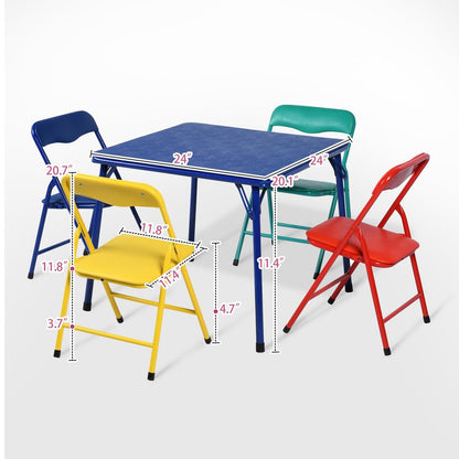Blue PVC Veneer and Steel Square Furniture Set HomeRoots