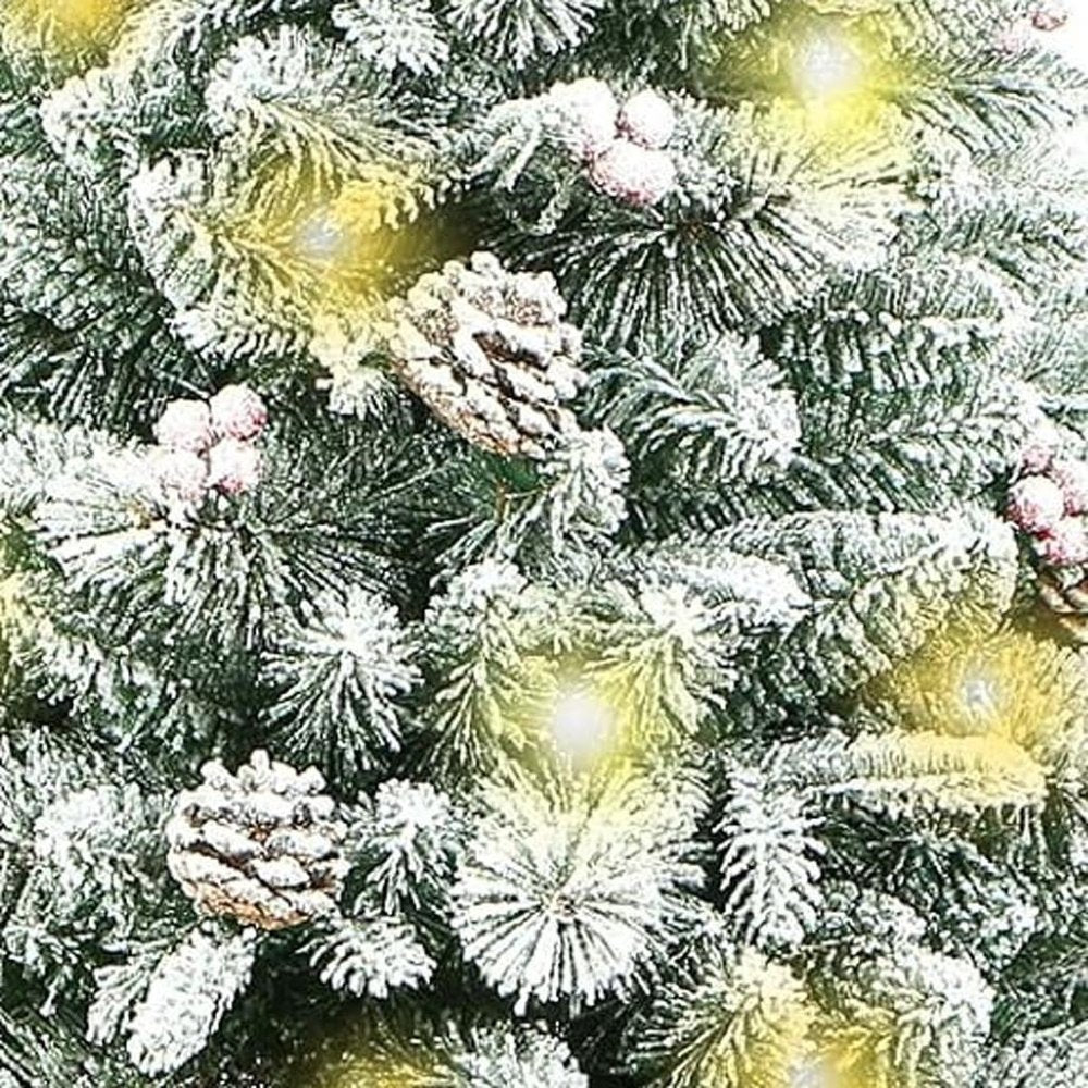 3' Full Flocked Pine Christmas Tree With Decorations HomeRoots