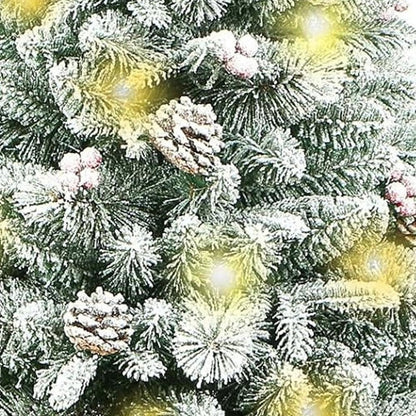 3' Full Flocked Pine Christmas Tree With Decorations HomeRoots