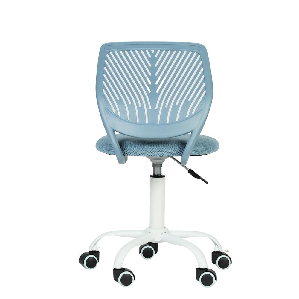 Blue And White Swivel Rolling Office Chair HomeRoots