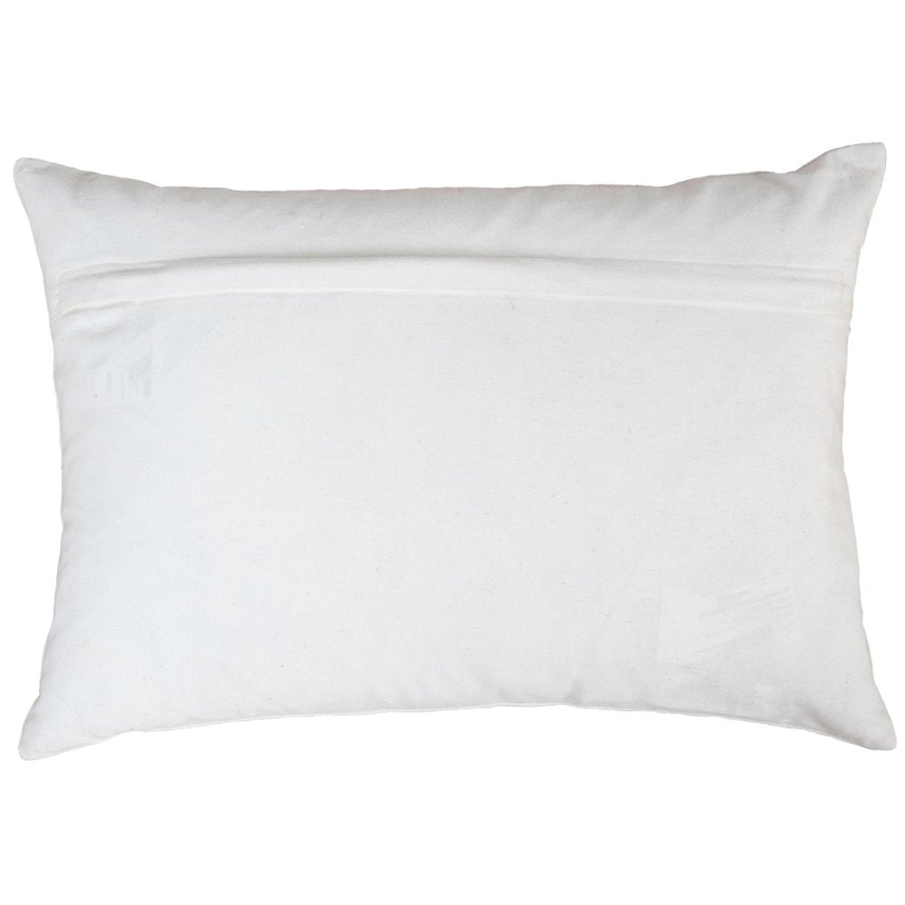 14" X 20" Ivory Red And Green Cotton Happy Holidays Throw Pillow With Embroidery — view 2