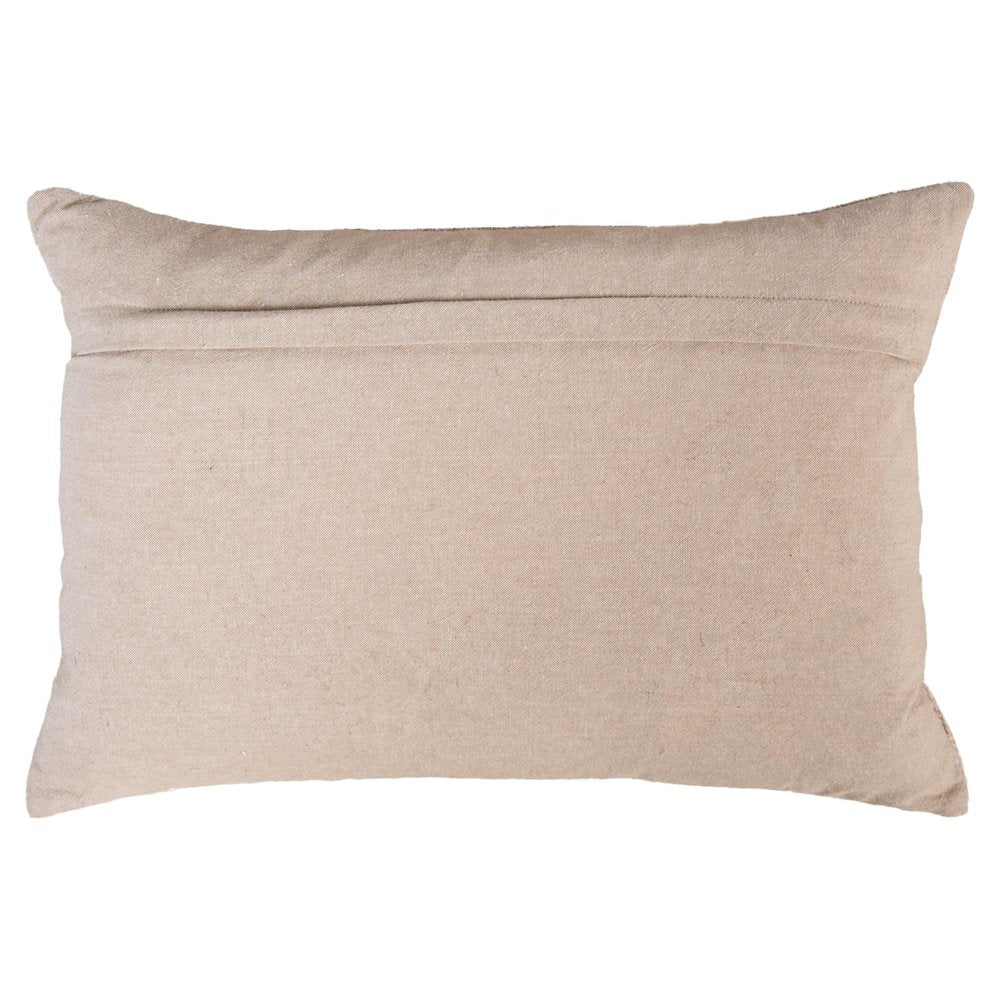 14" X 20" Beige Ivory And Gold Christmas Snowflakes Throw Pillow With Embroidery — view 2