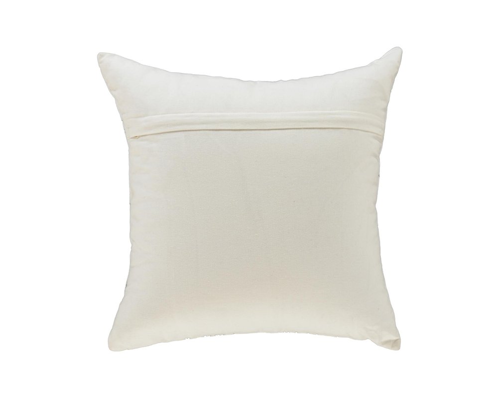 18" White And Green Cotton Merry Christmas Throw Pillow With Embroidery — view 3