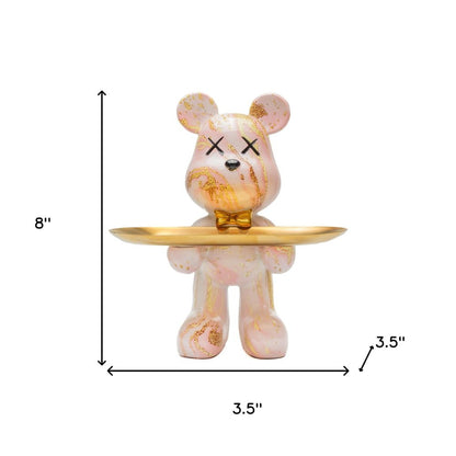 8" Pink Resin Statue HomeRoots