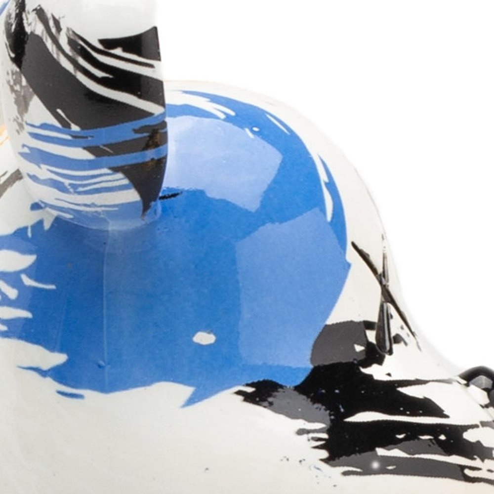 8" White And Blue Resin Statue HomeRoots