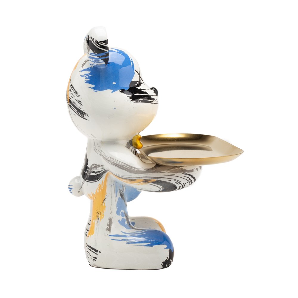 8" White And Blue Resin Statue HomeRoots