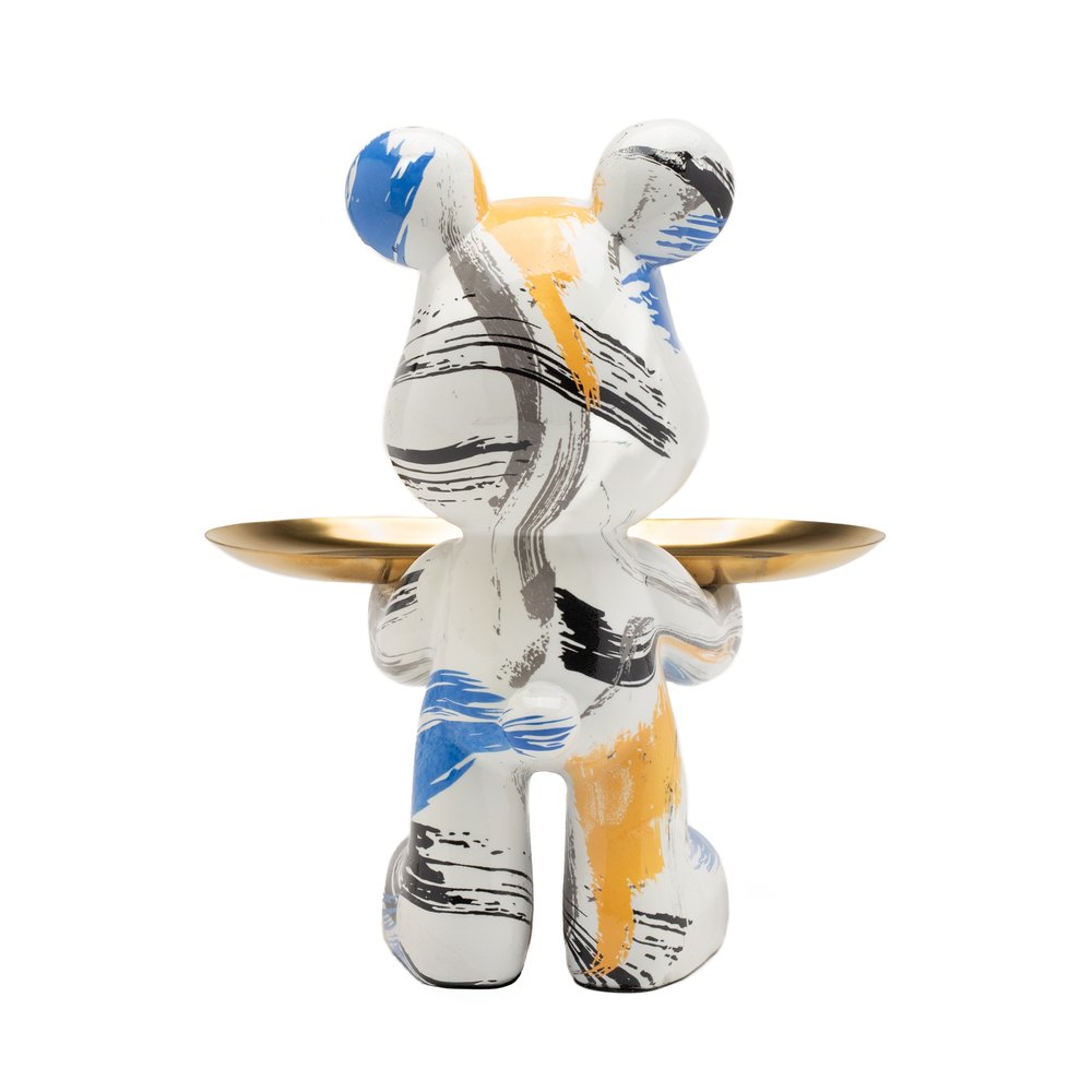 8" White And Blue Resin Statue HomeRoots