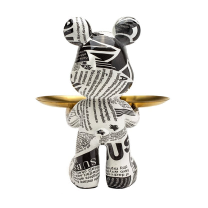8" Black And White Resin Statue HomeRoots