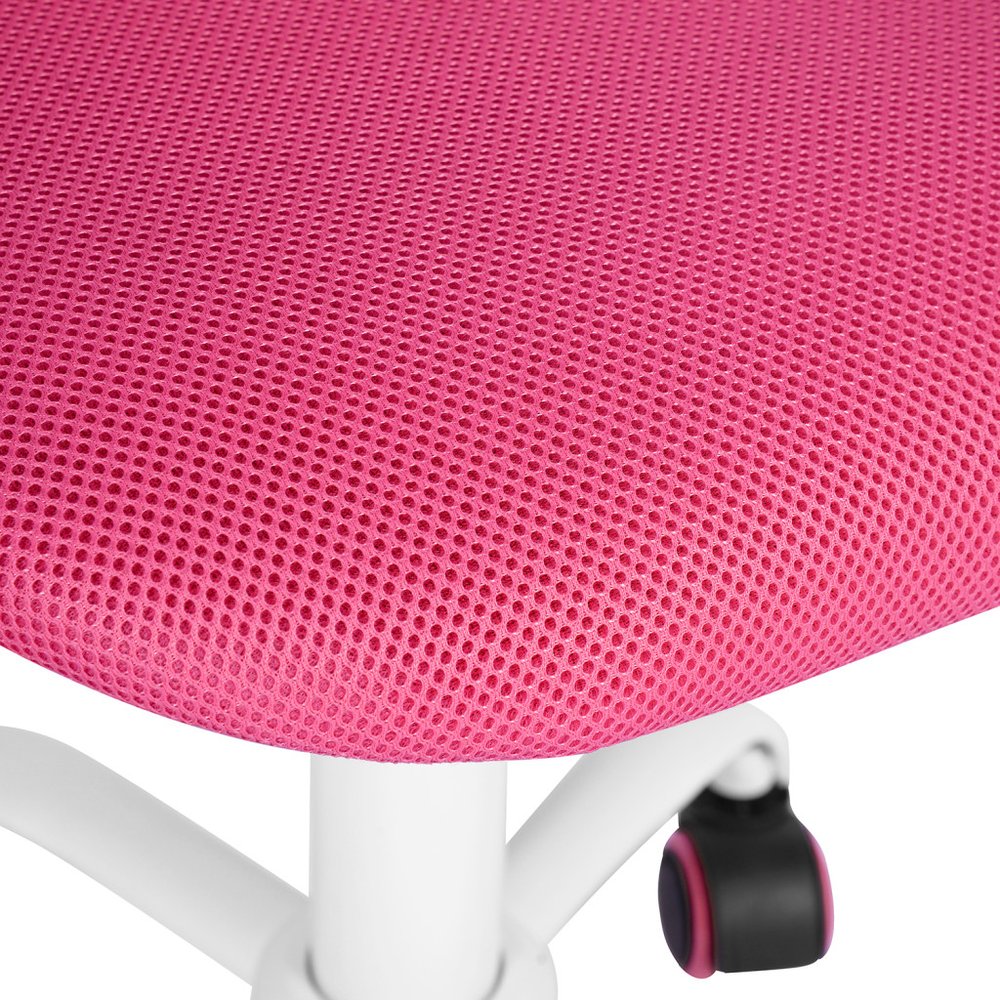 Pink and White Adjustable Height Swivel Rolling Office Chair HomeRoots