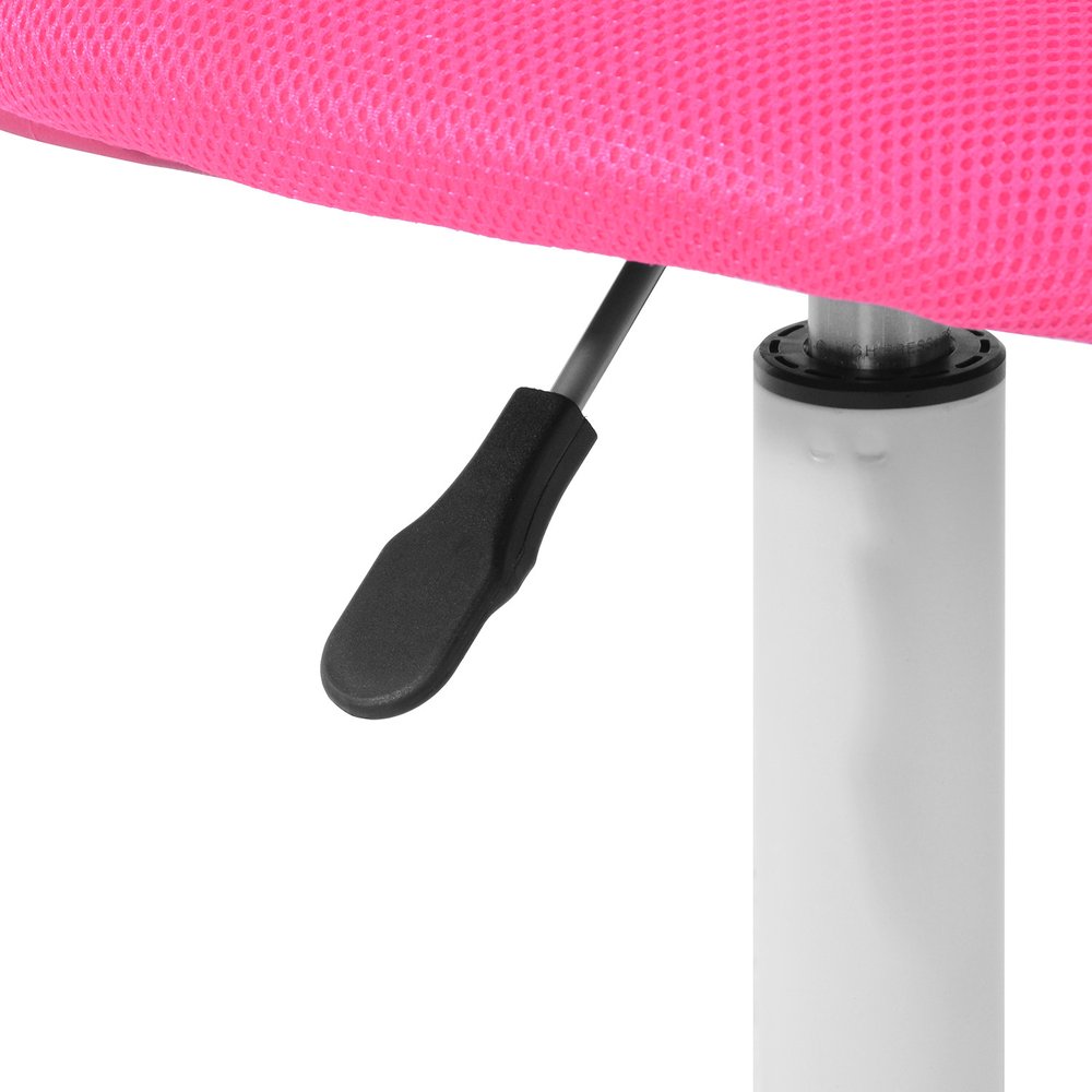 Fuchsia and White Adjustable Height Swivel Rolling Office Chair HomeRoots