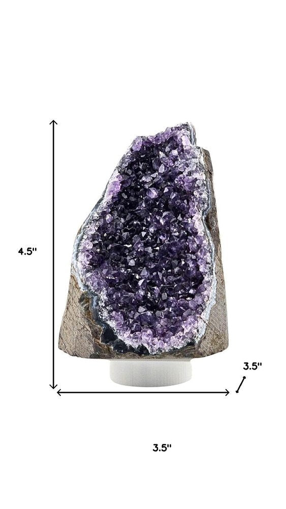 5" Purple Glass Crystal HomeRoots