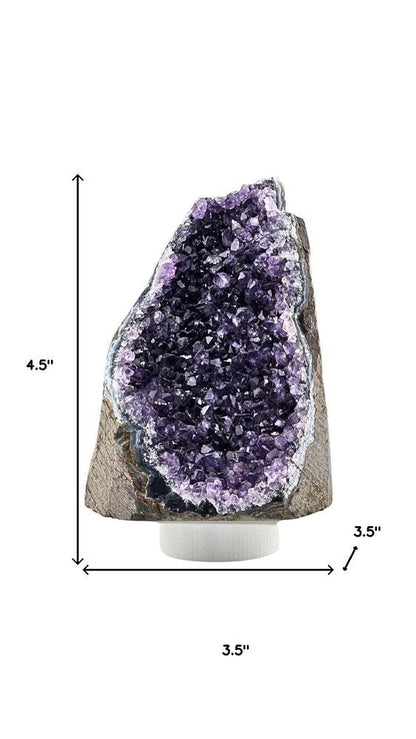 5" Purple Glass Crystal HomeRoots