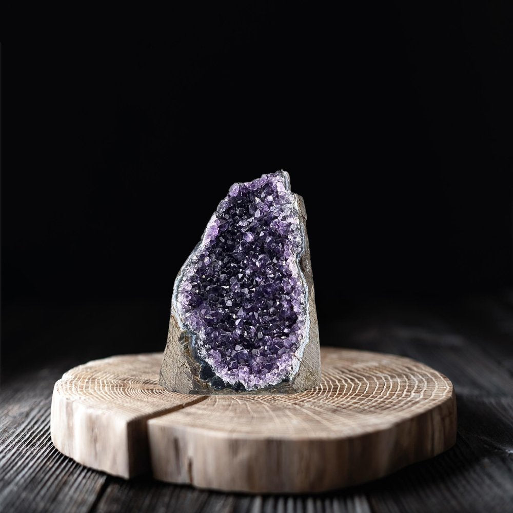 5" Purple Glass Crystal HomeRoots