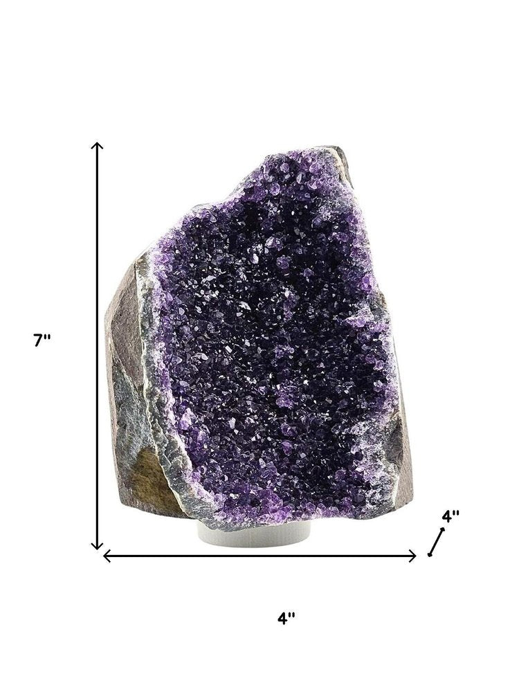 7" Purple Glass Crystal HomeRoots