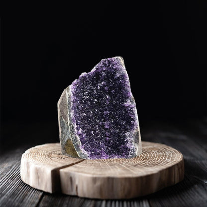 7" Purple Glass Crystal HomeRoots