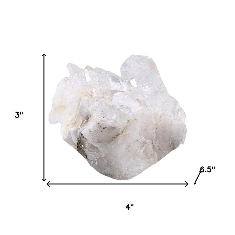 3" White Glass Crystal HomeRoots