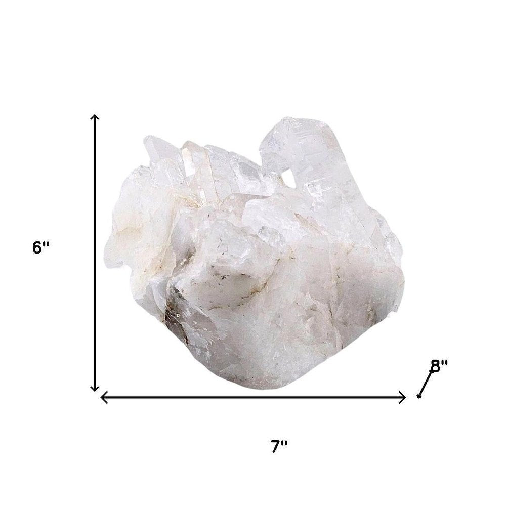 6" White Glass Crystal HomeRoots