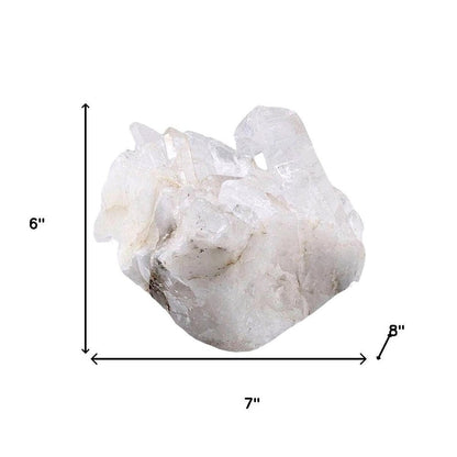 6" White Glass Crystal HomeRoots