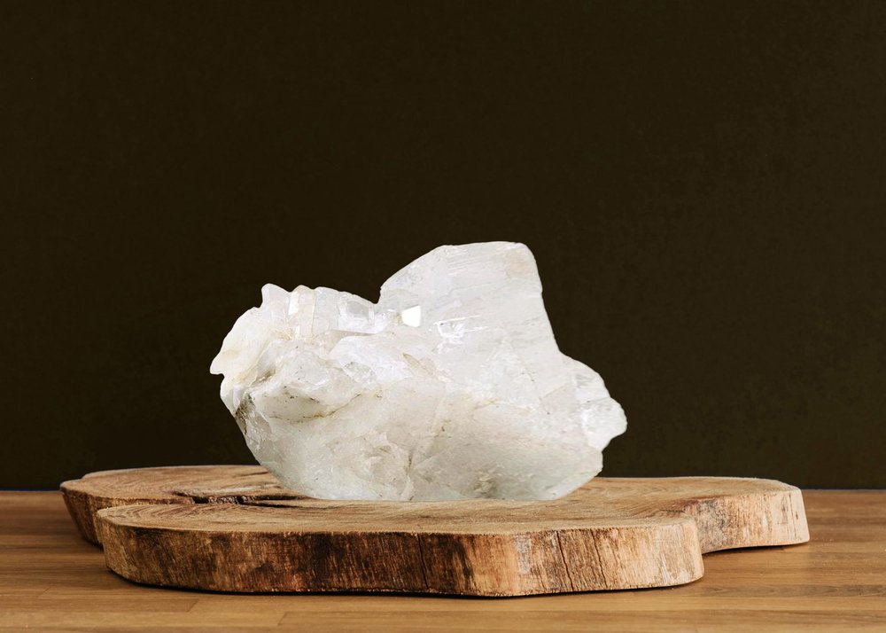 6" White Glass Crystal HomeRoots