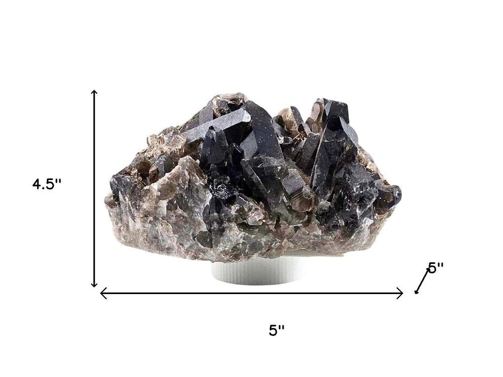 5" Black Glass Crystal HomeRoots