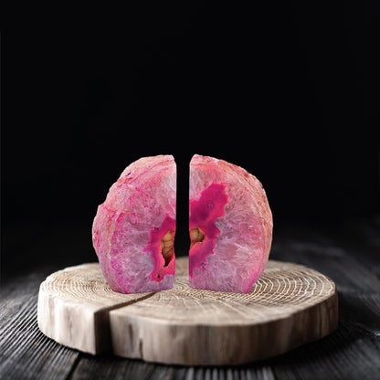 7" Pink Glass Crystal HomeRoots