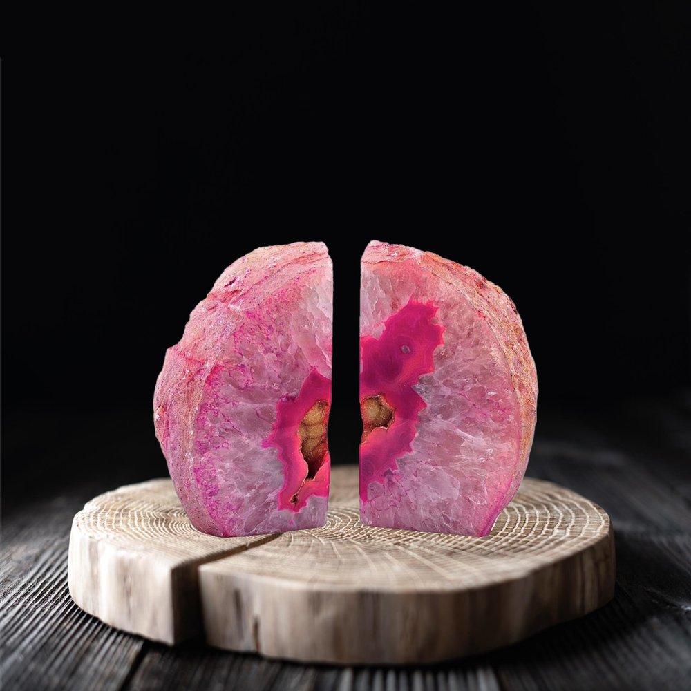 8" Pink Glass Crystal HomeRoots