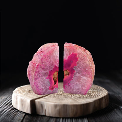 8" Pink Glass Crystal HomeRoots