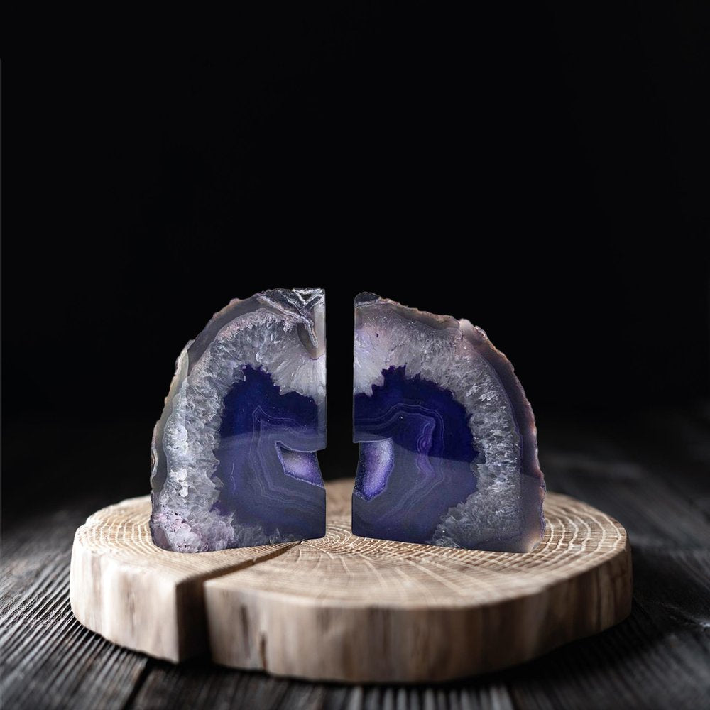 7" Purple Glass Crystal HomeRoots