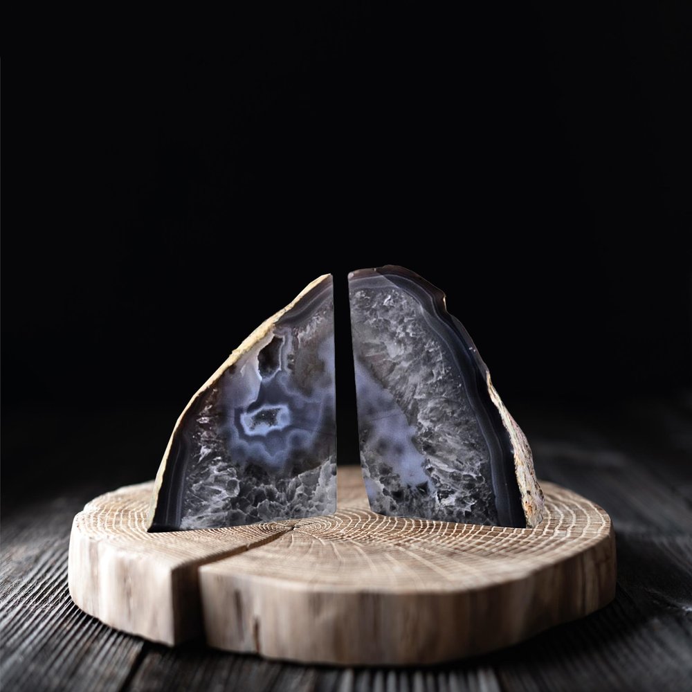 7" Gray Glass Crystal HomeRoots