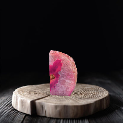 7" Pink Glass Crystal HomeRoots