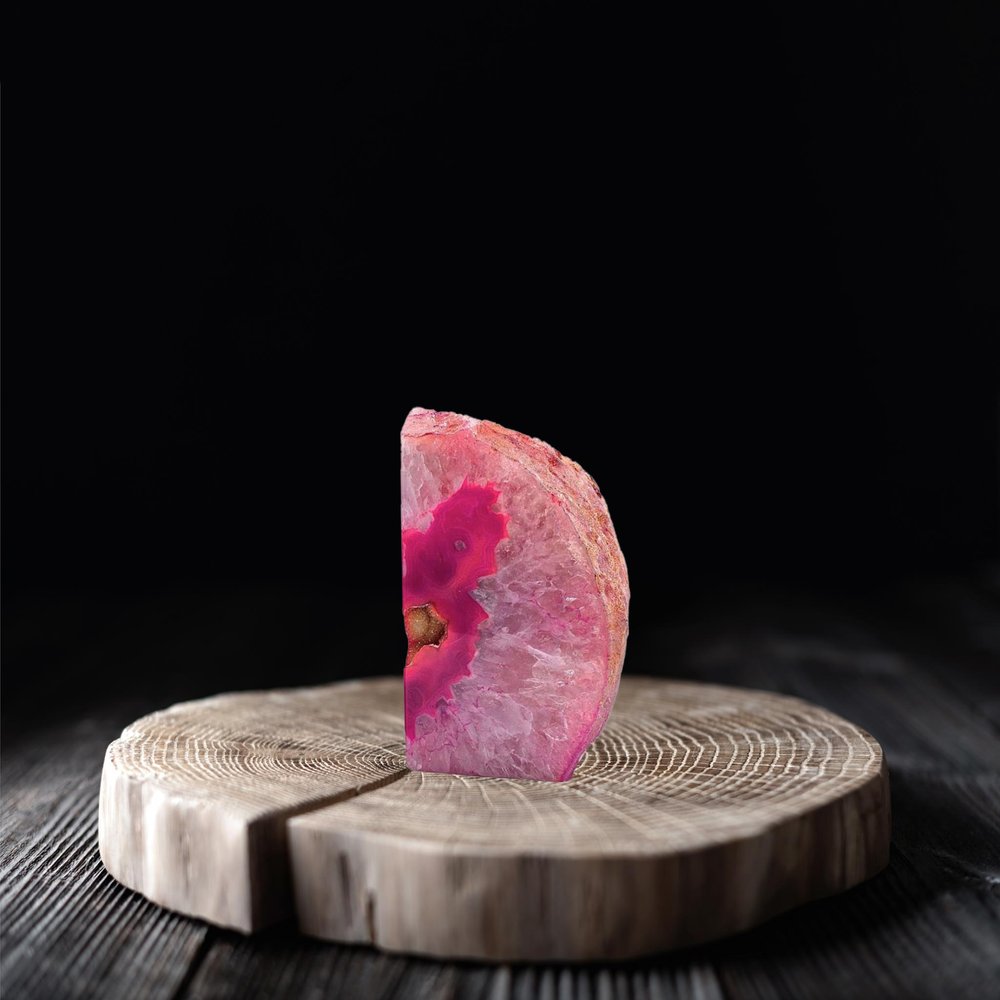 7" Pink Glass Crystal HomeRoots