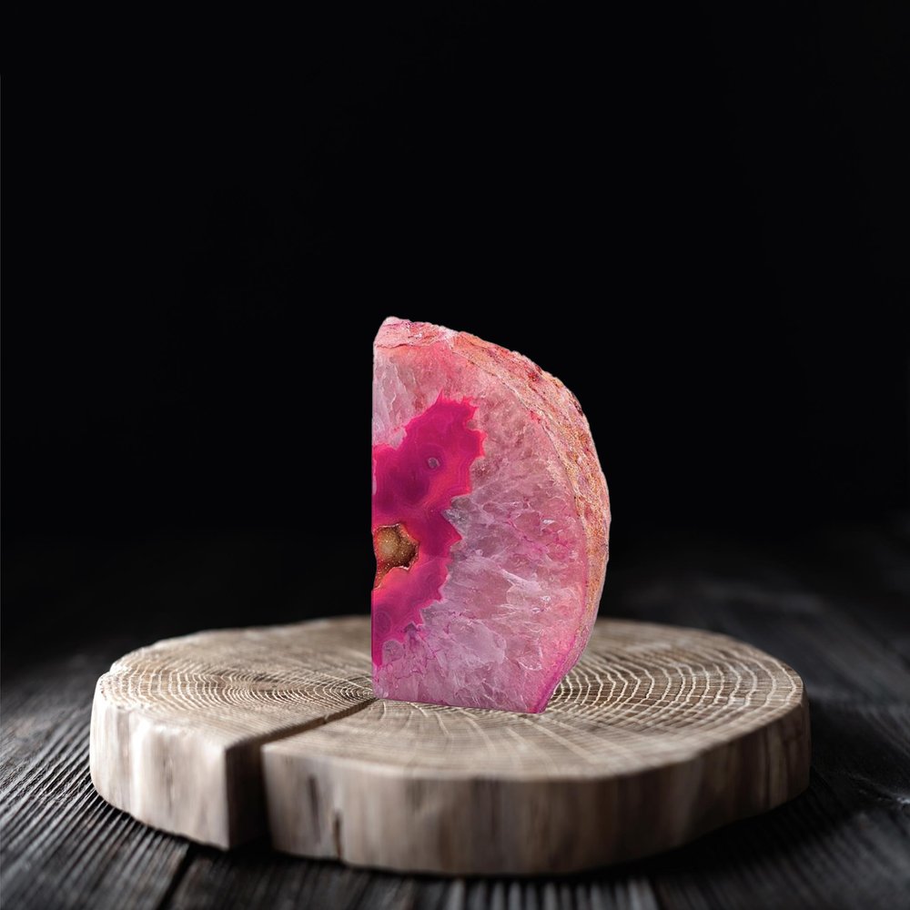 8" Pink Glass Crystal HomeRoots
